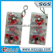 Cute Pvc Key Wallet / Bag For promotion with ball chain